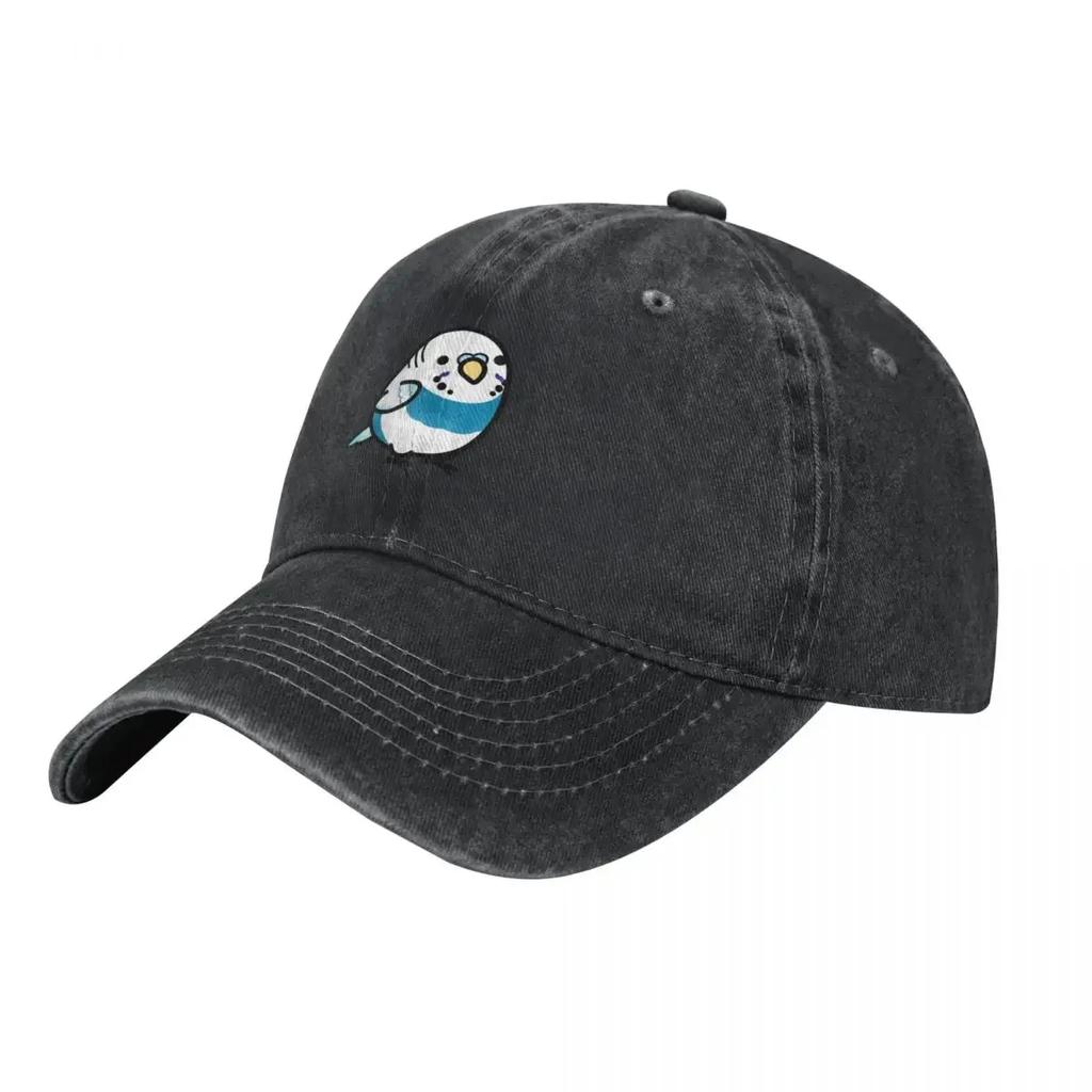 CUSTOM Mr Blue the Chubby Budgie Baseball Cap Foam Party Hat Thermal Visor Men's Luxury Women's