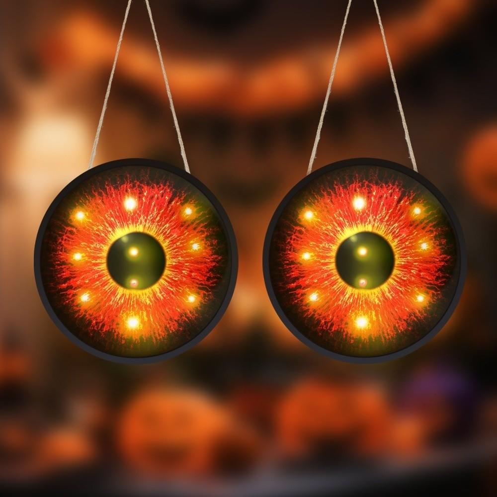 Luminous Giant Hanging Eyeball Round Acrylic Eye Tags Festive Decor LED Eyeball Halloween Party