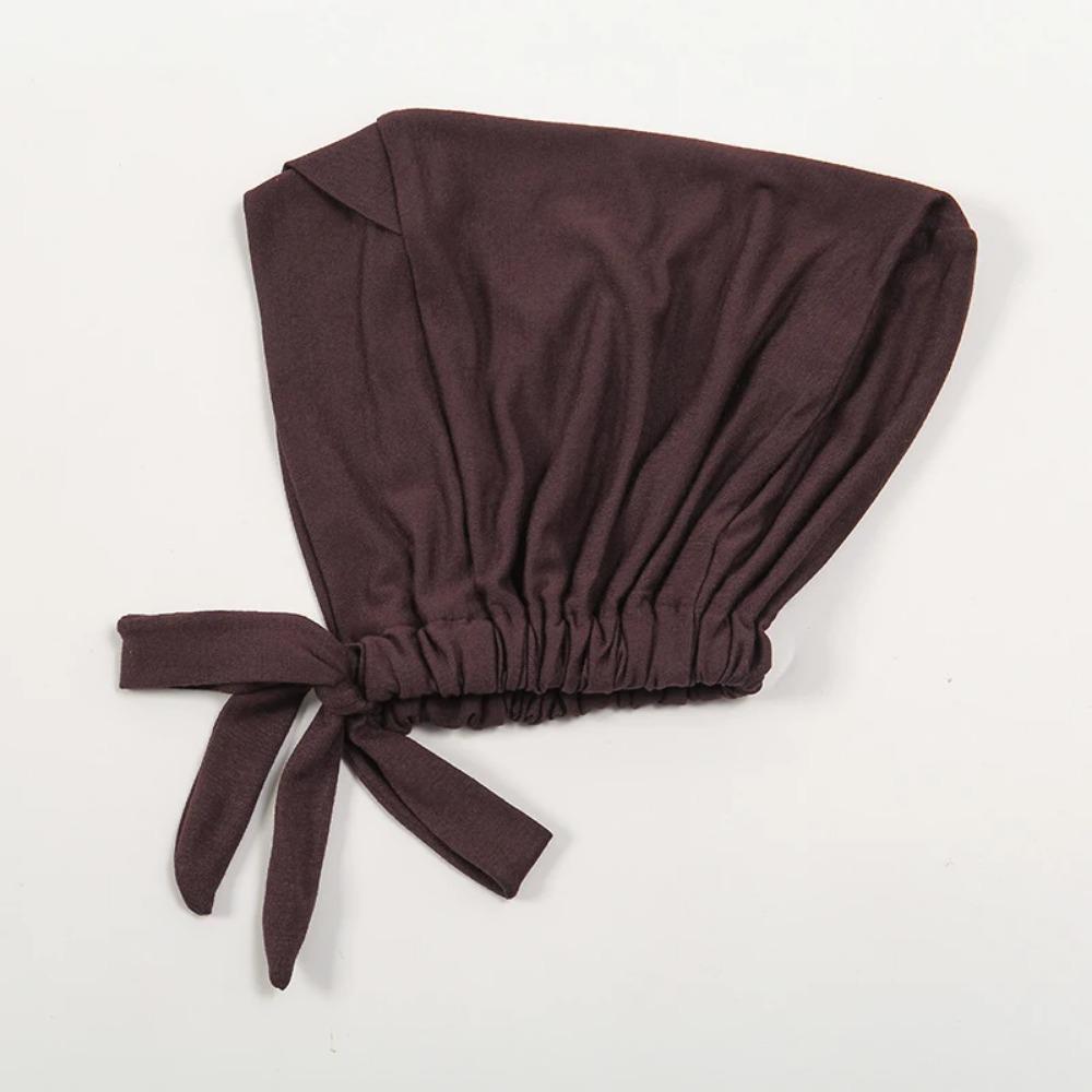 

Модная хлопковая трикотажная шапочка-подхиджаб с перекрестом на лбу, с завязками сзади, регулируемая, мусульманский подплаток, женская внутренняя повязка-хиджаб