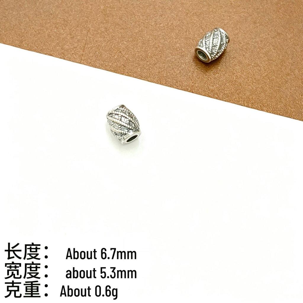 Silver-Plated Retro Distressed Spacer Beads for DIY Beading and Bracelet Weaving