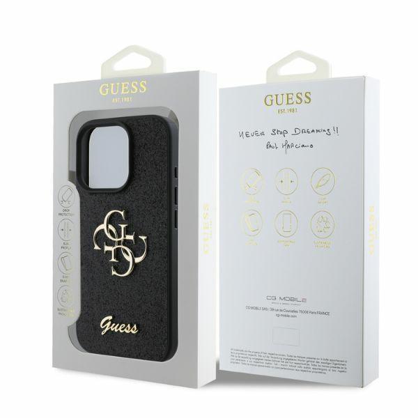 Guess Guhcp16Lhg4Sgk Iphone 16 Pro6.3 Czarny/Black Hardcase Fixed Glitter Big 4G