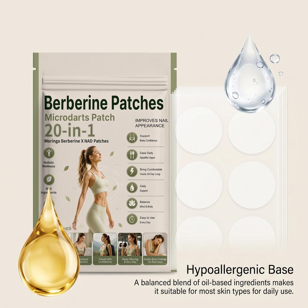 Berberine auxiliary patch is thin, soft and breathable, fits the skin, is light and comfortable for the body and is convenient for daily care.