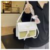 1Pc Popular Foreign Style Cream Small Square Bag New Fashion Niche Design Silk Scarf Shoulder Bag Fresh and Sweet Oblique Span Bag Women