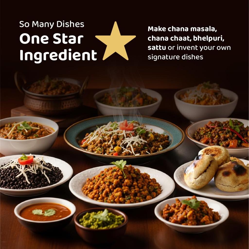 DeHaat Honest Farms Pesticide Free Unpolished Kala Chana 1 KG