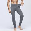 Yousheng Men Pants Elastic Waist Thermal Insulation Long Johns Solid Color Travel Work School Bottoming Trousers Pajamas Trousers