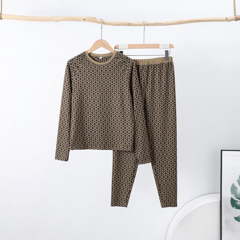 Printed Round Neck Top Pants Set Women's Sexy Hottie Long Sleeve Copper Coin Printed T-shirt Slim Casual Trousers New Fashion