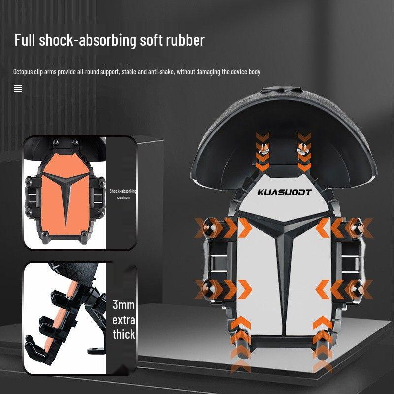 Motorrad/Fahrrad Wasserdichte Stoßfeste Handyhalterung mit Sonnenschutz für Navigation