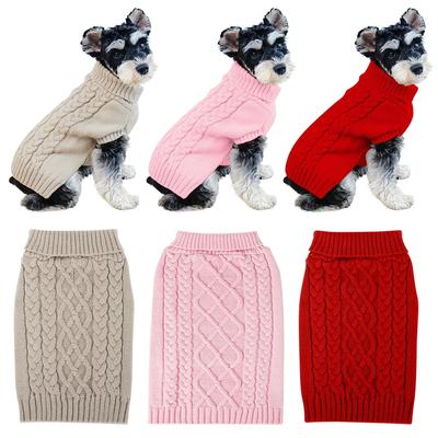 Puppy Dog Sweaters for Small Medium Dogs Winter Warm Knitted Pet Clothes Turtleneck Chihuahua Vest Dogs Cats Clothes Yorkie Coat