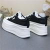 Fashion Wedge Heel Sneakers Shoes Comfy Casual Shoes Female 8cm High Quality Microfiber Leather White Platform Sneakers for Women