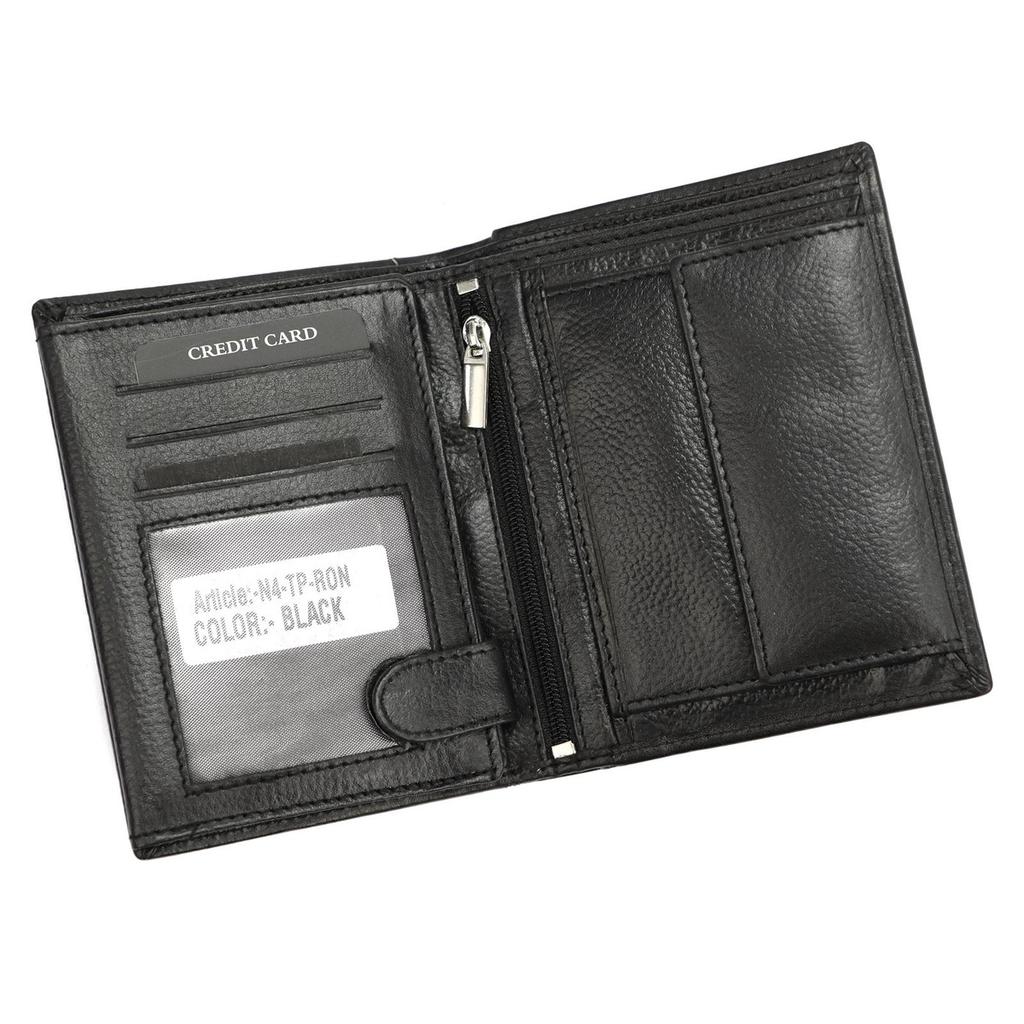 Großer abschließbarer Herren-Lederportemonnaie RFID Ronaldo