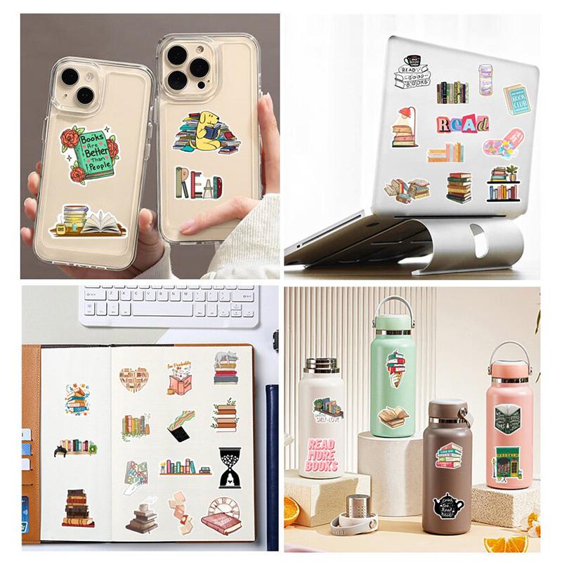 50PCS Diary Stickers for Reading Book Scrapbook DIY Notebook Journal Aesthetic School Stationery Supplies for Students