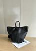 New woven tote bag for women, large capacity single shoulder crossbody bag, fashionable commuter handbag, versatile and high-end