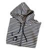 New Autumn and Winter Striped Hooded Sweatshirt for Women, Loose, Long, Lazy, Niche, Versatile Zipper Cardigan Top