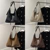 Chic Retro Tote Bag For Women In Black Khaki Brown With Spacious Interior For Daily Use