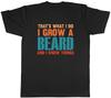 Movember Mens TShirt I Grow a Beard and I Know Things Funny Tee Gift