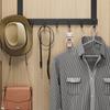 Door Hanger with 7 Hooks Saves Space Without Drilling. Aluminum Door Back Hanging Hanger Is Easy To Install and Durable