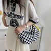 Elegant And Spacious Checkered Crossbody Bag For Daily Commuting In Fresh Colors