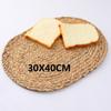 Round Woven Placemat Natural Water Hyacinth Place Mats Straw Table Mats for Dining Table Christmas Rustic Heat Resistant Cup Pad