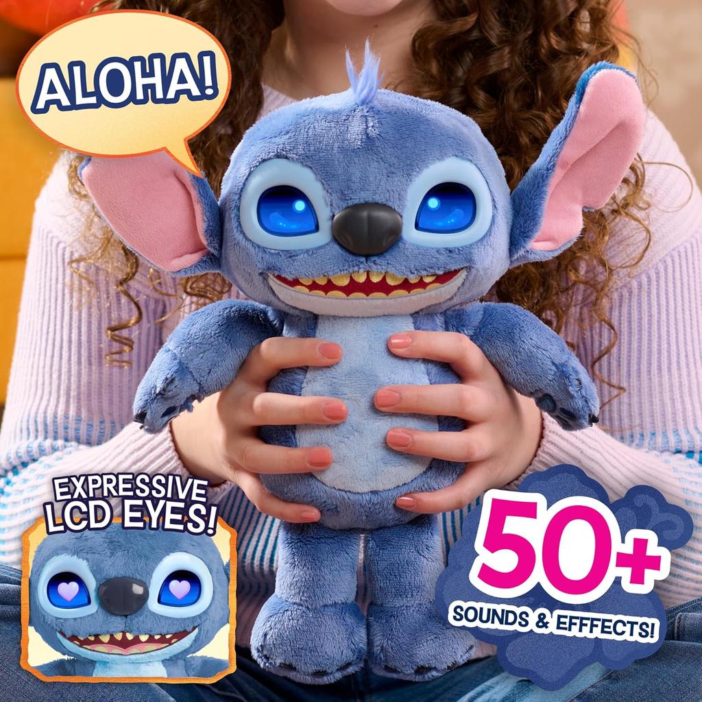 Cartoon Stitch Multi Expression Plush Doll 50+ Sound And Expression Interactive Toy Creative Bedroom Companion Fans Gifts