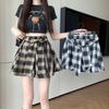 2026 Frühling/Sommer Damen High-Waist Retro Karomuster Vielseitiger Schlankmachender Minirock