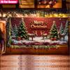 2D Door Banner 1 ASOONYUM Large Self Luminous Christmas Garage Door Banner with 2D Flat Fabric Winter Scene
