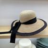 Premium French raffia hat women's summer oversized UV-proof straw hat sun hat sunshade sunscreen hat