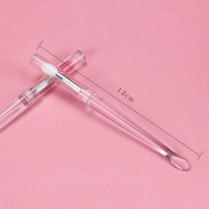 1Pc Multifunctional Lip Gloss Applicator Silicone Lip Brushes With Dust Cap With Scoop Lipstick Brushes Makeup Tool