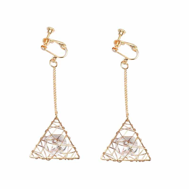 INS Girly Heart & Star Geometric Long Earrings - Simple, Versatile Ear Hooks