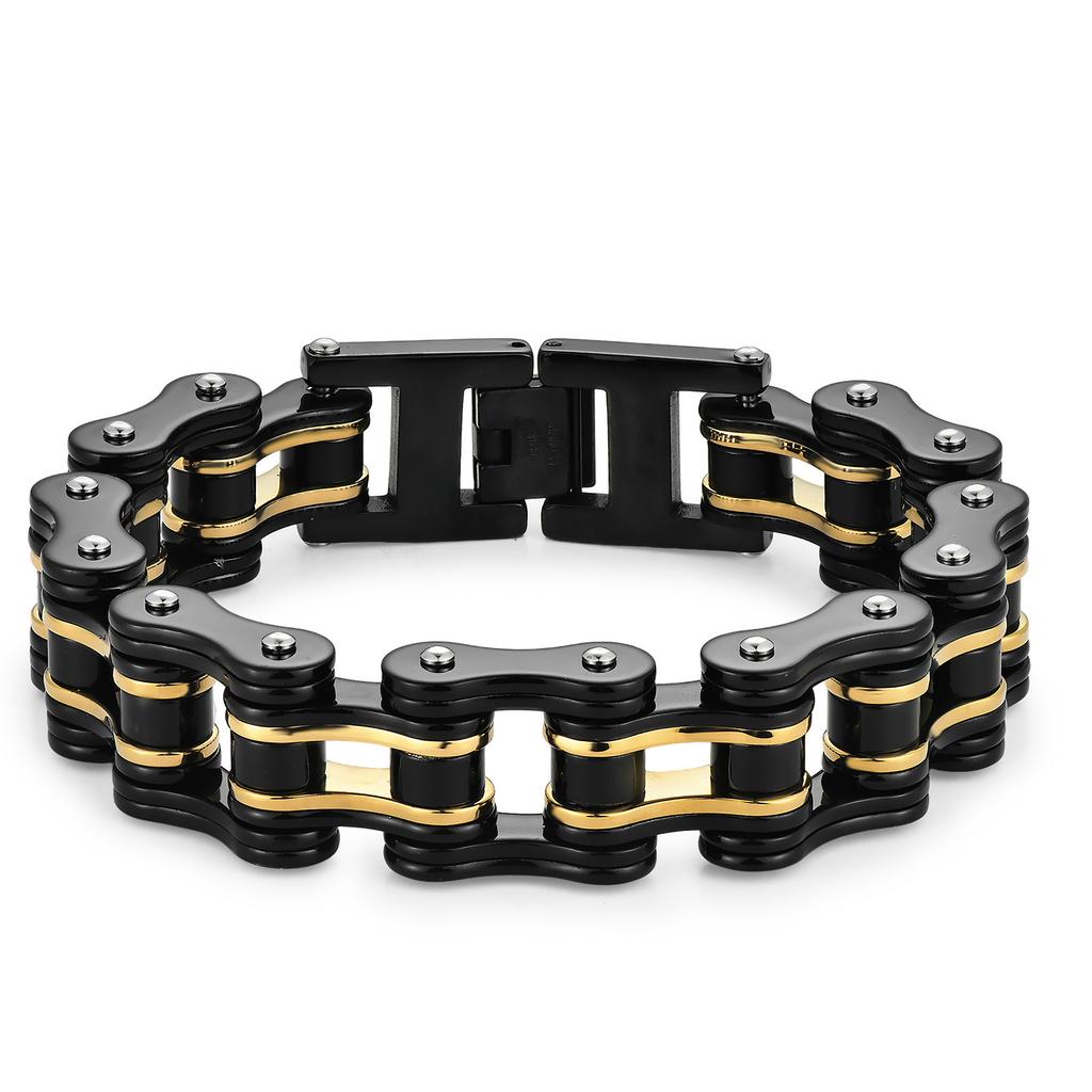 Personalized Titanium Steel Bicycle Chain, Men'S Atmospheric Simple Stainless Steel Bicycle Chain Bracelet, Locomotive Chain Bracelet