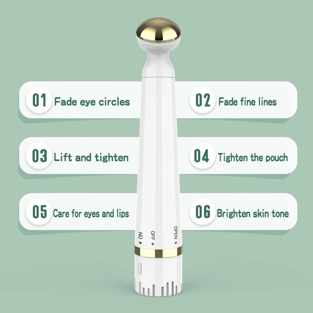 Electric Vibration Eye Massager Anti-Ageing Wrinkle Dark Circle Removal Rejuvenation Mini Eye Beauty Device Sleeping Mask Pen
