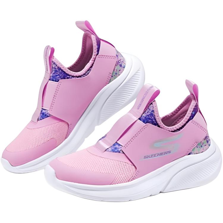 Skechers Girls Comfortable Fashion Durable Low-Top Casual Shoes Kids sneaker Pink White 303565L-PKMT