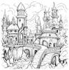 Fairy Castle Coloring Book 20 Page Gift for Birthday Party Relieve Stress Kill Time Graffiti Painting Drawing Art