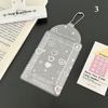 Transparent Glitter 3 Inch Photocard Holder PVC Heart Card Holder Storage Idol Card Display Protective Pendant Photo Card Holder