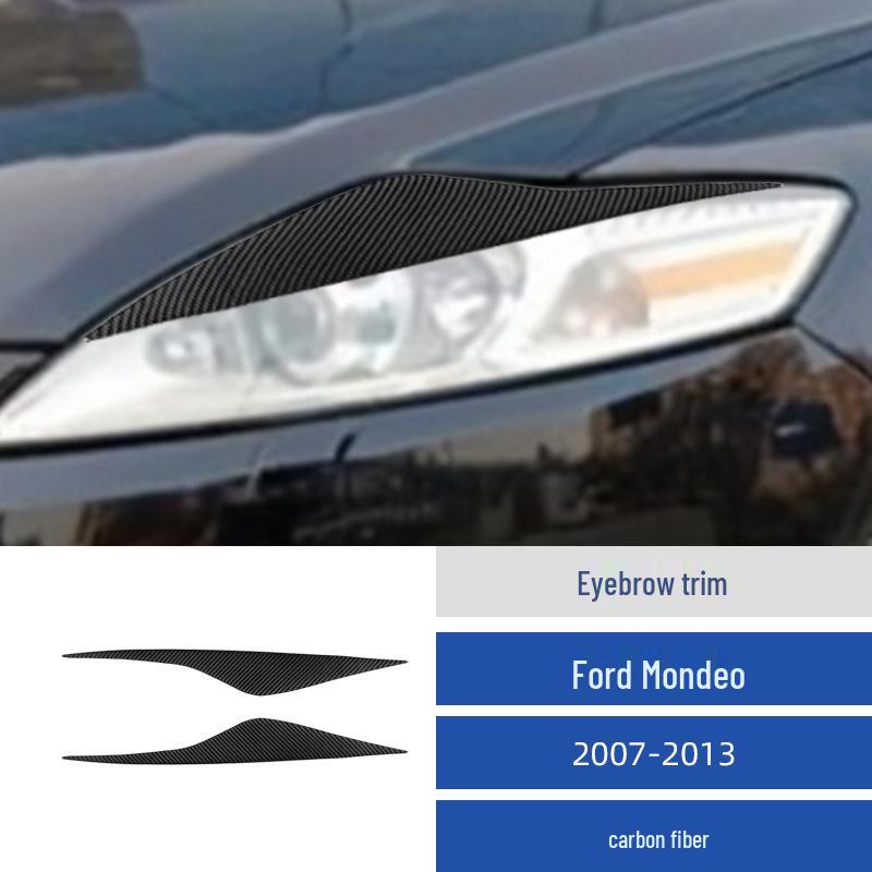 Ford Mondeo 07-13 Наклейки на брови фар из углеродного волокна