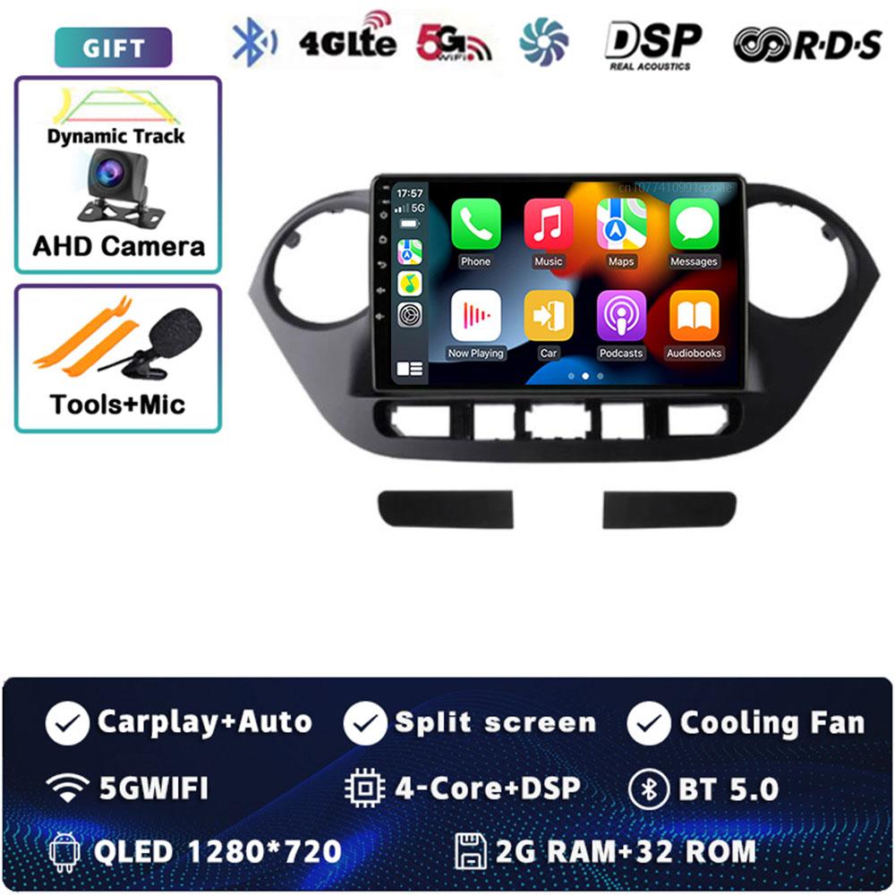 

9 Android 14 Carplay автомобильное радио для Hyundai Grand I10 2013 - 2016 мультимедийный видеоплеер навигация GPS стерео 2Din DVD WIFI+4G