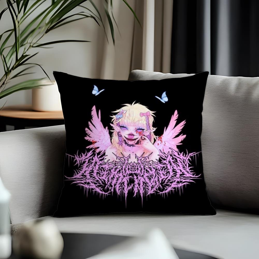 Fashion JJjazmin Beanful Cushion Cover Antidustmite Pillowcase Invisible Zipper Silky Short Plush Sofa Cushion Cover