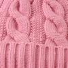 Women S Fleece Lined Pom Pom Knit Hat For Winter