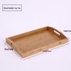 Bamboo & Wood Rectangular Tea Tray: Portable Serving Tray for Home, Restaurant, Hotel, Bread, Confinement, or Barbecue.