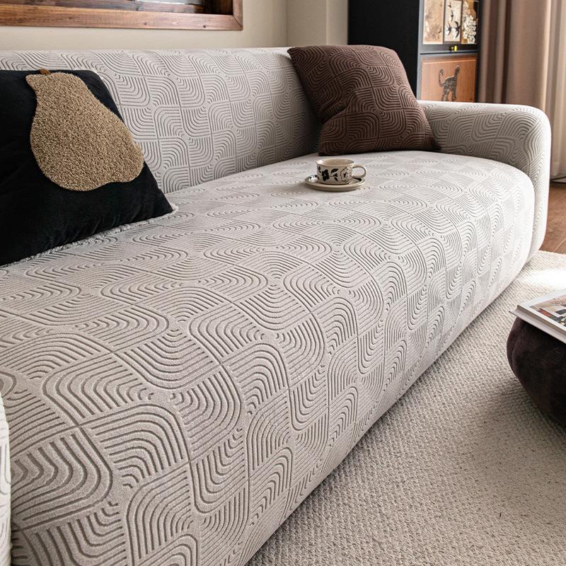 Polarfleece Sofabezug All-Inclusive Universal Nordisch Schlicht Einteilig Anti-Katzenkratzer