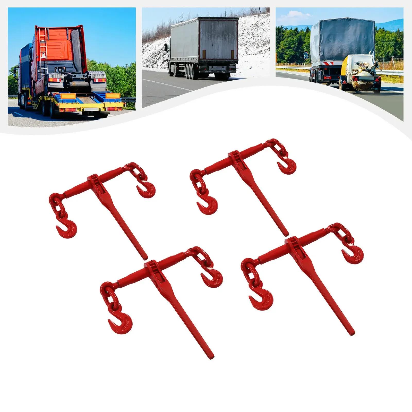 Набор из 4 стяжных цепей с трещоткой G70, 9200 фунтов, 3/8 -1/2 , для крепления тяжелого оборудования United States