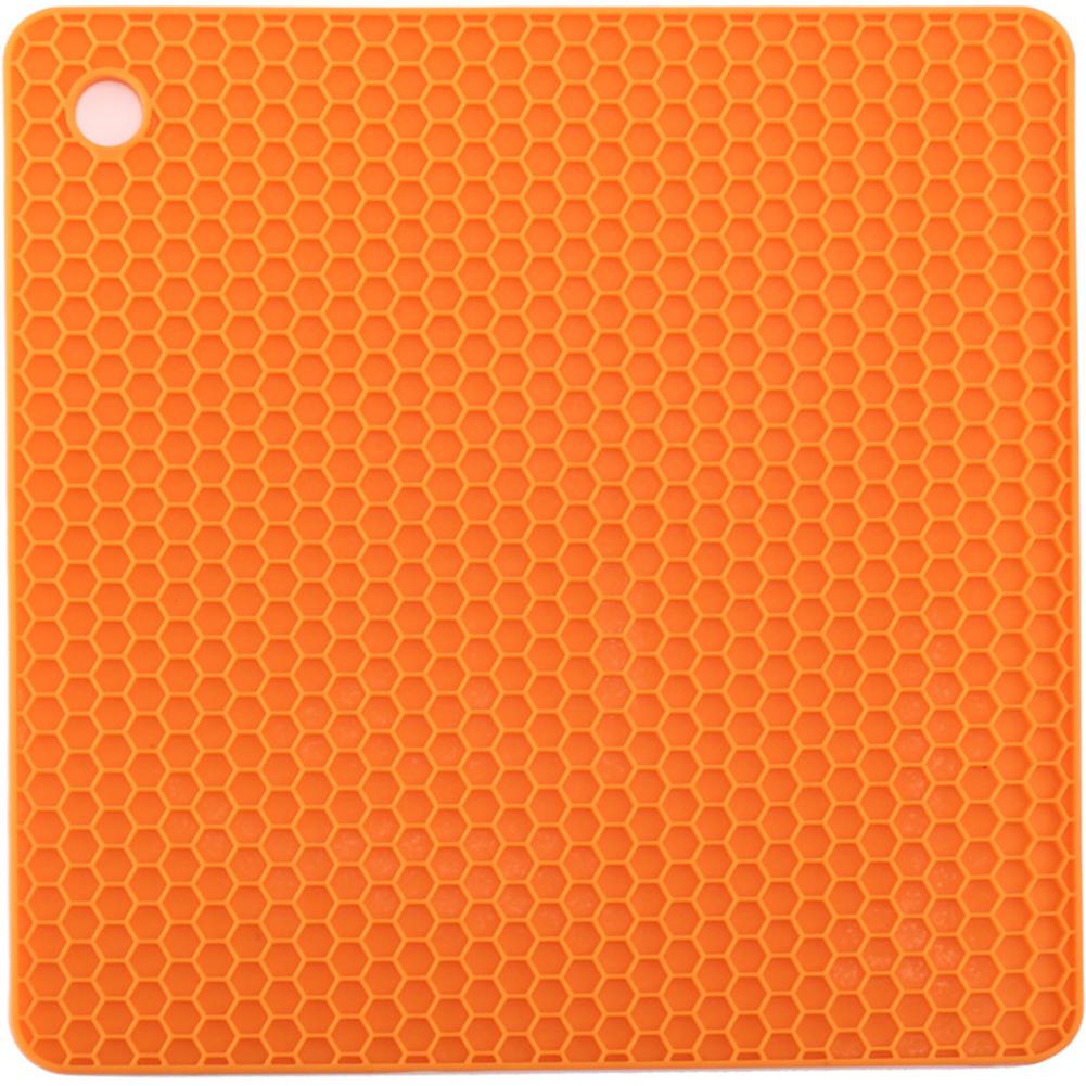 High Temperature Resistant Thermal Insulation Square Honeycomb Silicone Pot Mat 7.2 x 7.2 x 0.2in