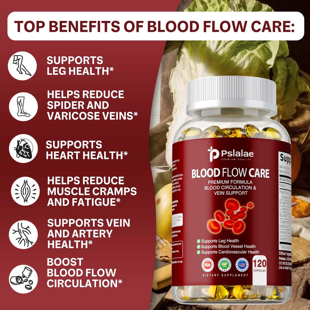 Pslalae Hawthorn Extract, L-Arginine, and Ginger Root - Leg Health and Cardiovascular Health