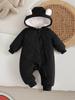 [Kuscheliger Baby-Strampler] Kuscheliger Verdickter Strampler mit Reißverschluss für Babyjungen und -mädchen | Lockere Passform, Babyjungen-Winterkleidung, Kuschelige Babykleidung