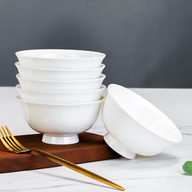 Haolaibao 34-Piece Pure White Bone China Dinner Set