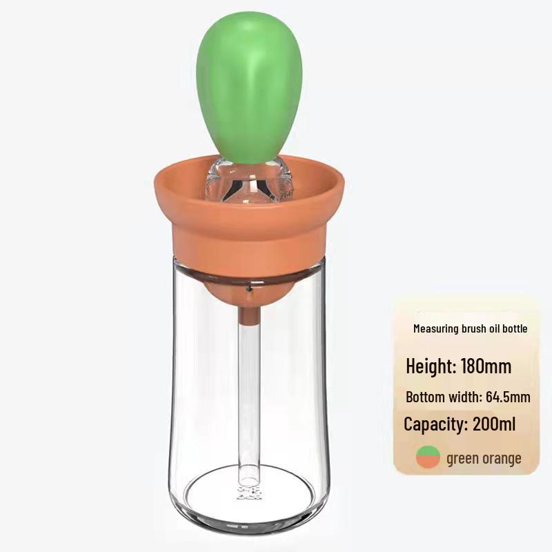 Integrated Silicone Oil Brush & Bottle for Kitchen, Baking, BBQ, and Air Fryer