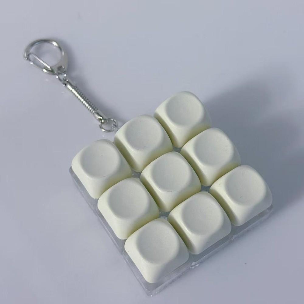 3/9 Keys Keycap Keychain Key Button Clicker Toy New Finger Keyboard  Adult