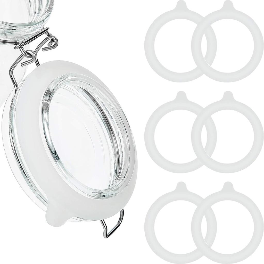 8 Pieces 3.75 Inches Silicone Jar Gaskets Replacement Silicone Seals Airtight Gasket Sealing Rings for Regular Mouth Canning Jar