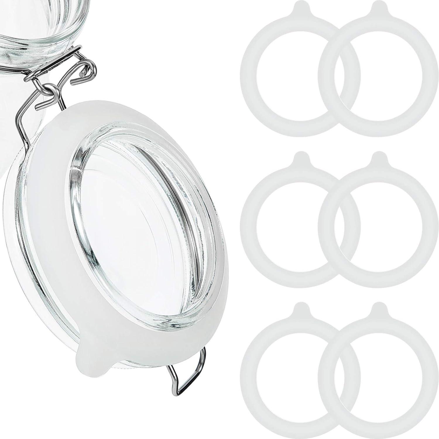 

8 штук 3,75 дюйма силиконовые прокладки для банок сменные силиконовые уплотнения герметичные уплотнительные кольца для обычной горловины консервной банки белый