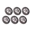 10 Sets Rivets Screws Gunmetal 28mm Hollow Five Pointed Star Rivet and 4.5mm Crossed Screw for Leath