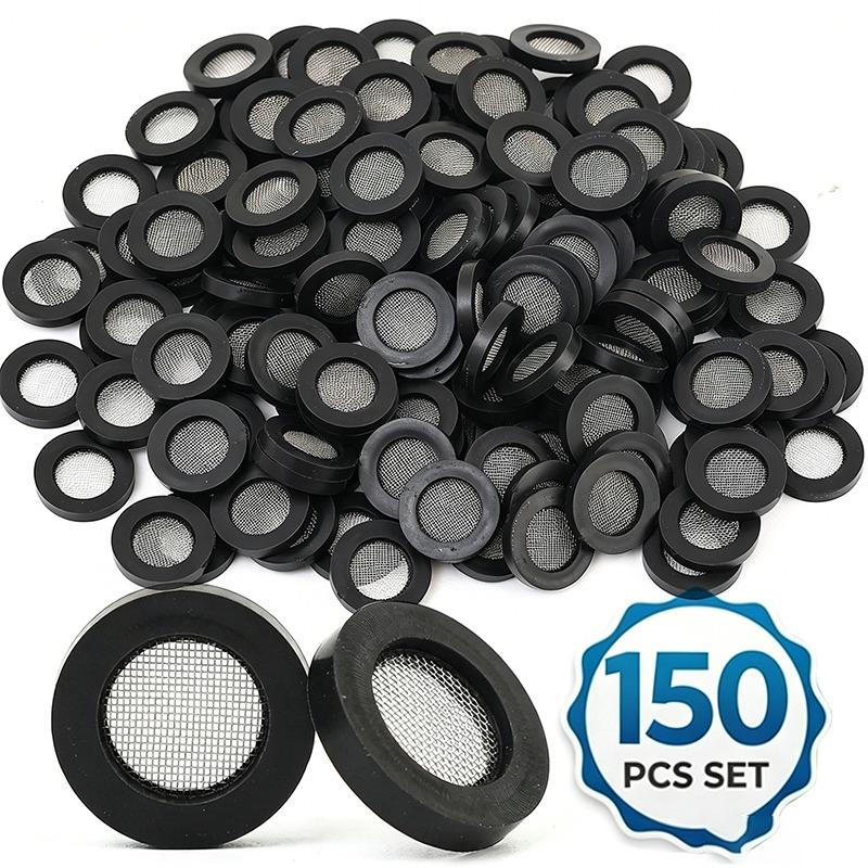 Rubber Faucet Washers Leak Proof Shower Hose Gasket Water Tap Filter Mesh Seal Ring with Net Faucet Grommet Plumbing Repair Set